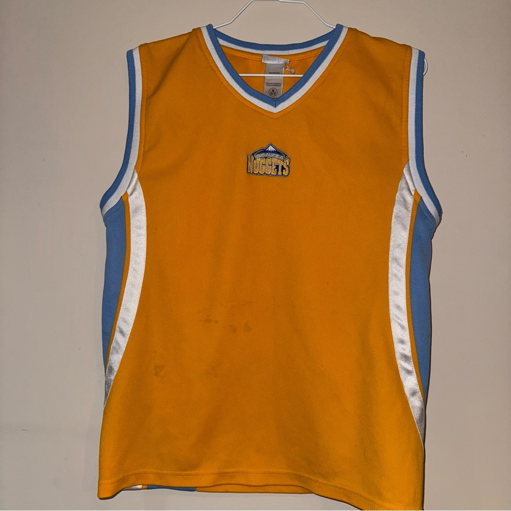 NBA Denver Nuggets Yellow and Blue 2000s Jersey